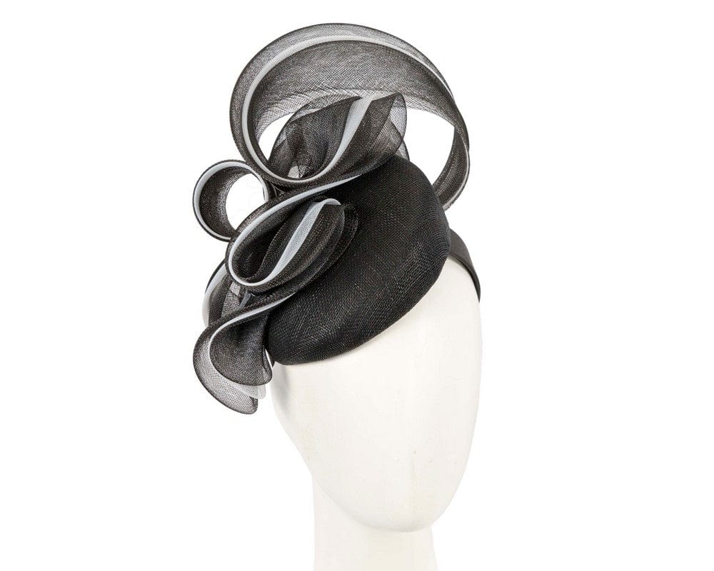 Cupids Millinery Women's Hat Black Black and white racing fascinator by Fillies Collection