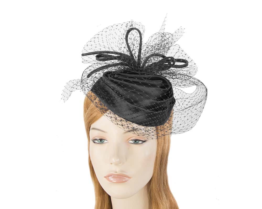 Cupids Millinery Women's Hat Black Black Cocktail Headpiece with veil