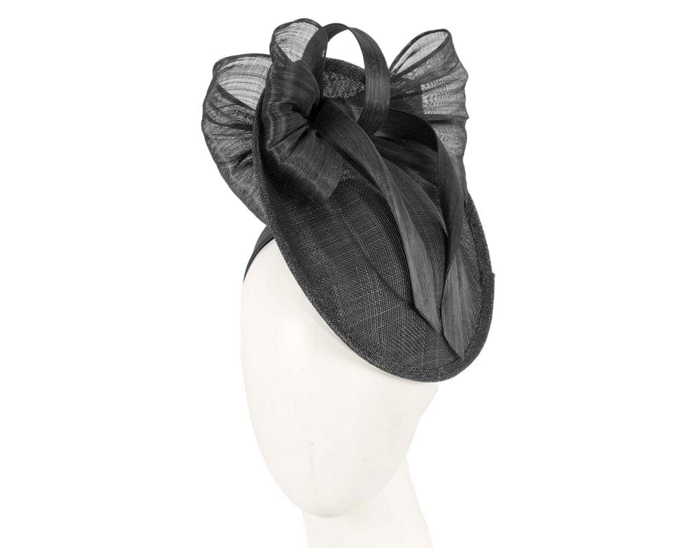 Cupids Millinery Women's Hat Black Black fascinator with bow by Fillies Collection