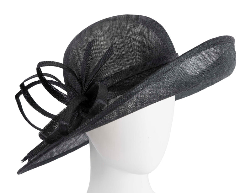Cupids Millinery Women's Hat Black Black fashion racing hat by Max Alexander