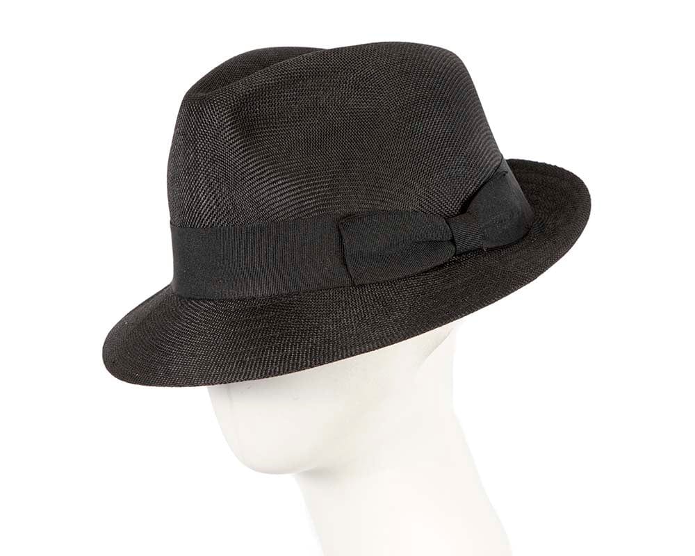 Cupids Millinery Women's Hat Black Black Fedora Homburg Hat