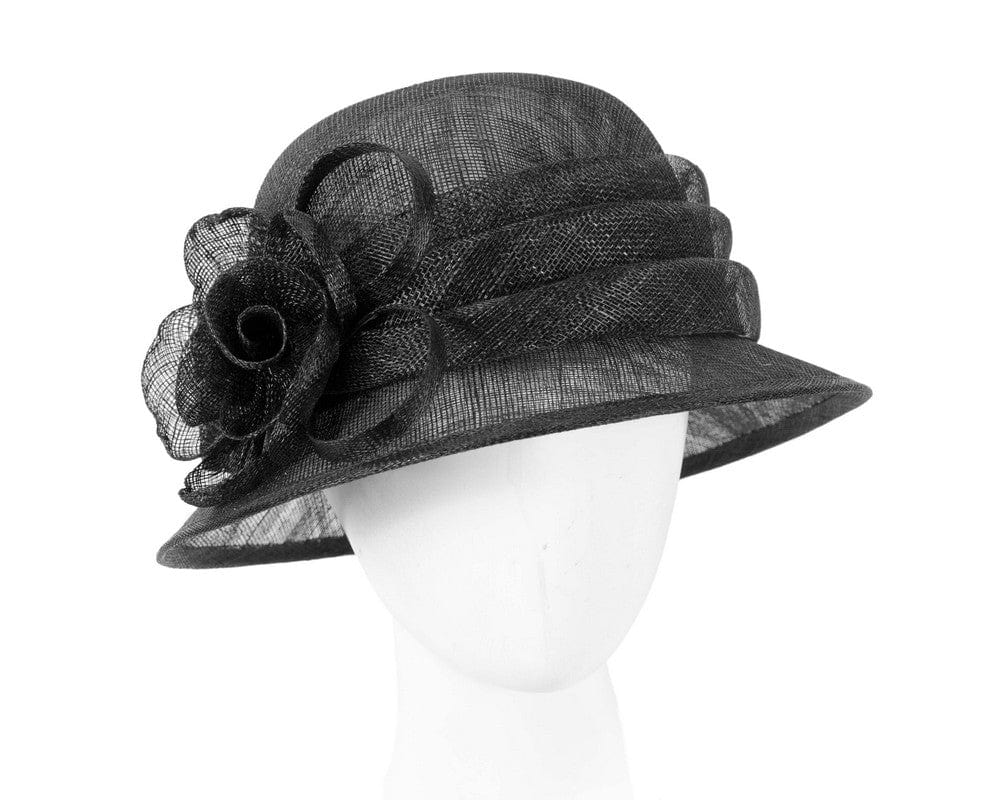 Cupids Millinery Women's Hat Black Black Ladies Cloche Racing Hat by Max Alexander