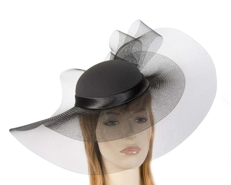 Cupids Millinery Women's Hat Black Black large brim custom made ladies hat