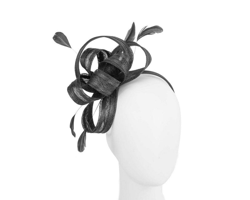 Cupids Millinery Women's Hat Black Black loops racing fascinator by Max Alexander