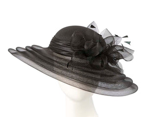 Cupids Millinery Women's Hat Black Black Mother of the Bride Hat custom made to order (any color)