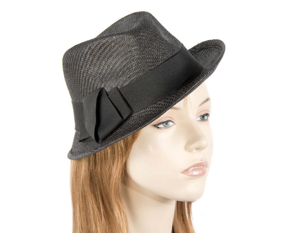 Cupids Millinery Women's Hat Black Black trilby ladies hat