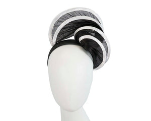 Cupids Millinery Women's Hat Black Black & white headband racing fascinator by Fillies Collection