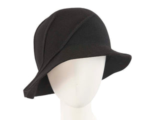 Cupids Millinery Women's Hat Black Black winter fashion bucket hat by Cupids Millinery