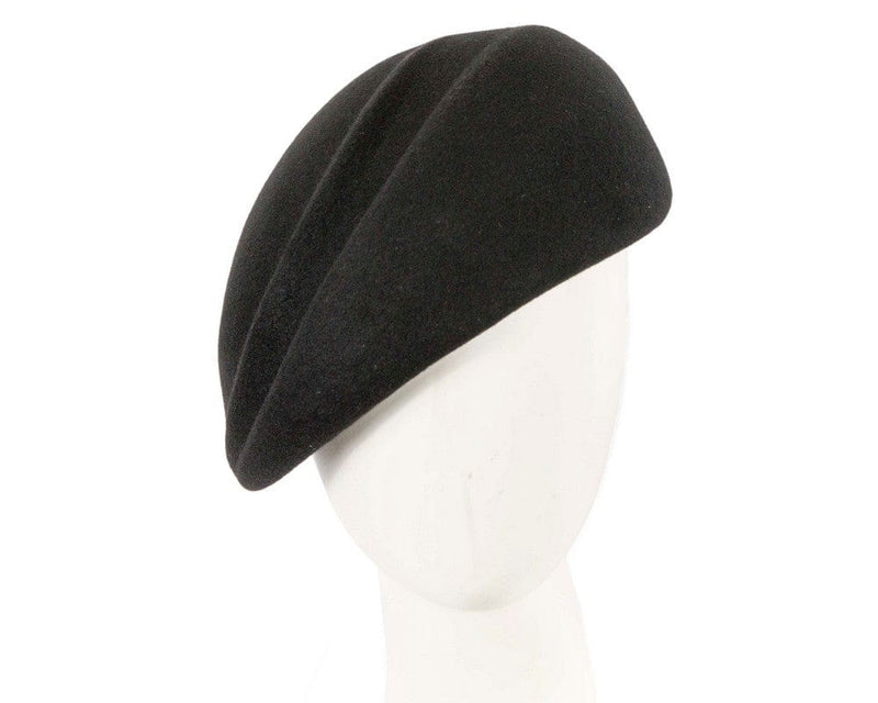 Cupids Millinery Women's Hat Black Black winter felt beret by Max Alexander