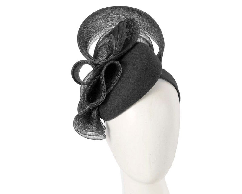 Cupids Millinery Women's Hat Black Black winter racing fascinator by Fillies Collection