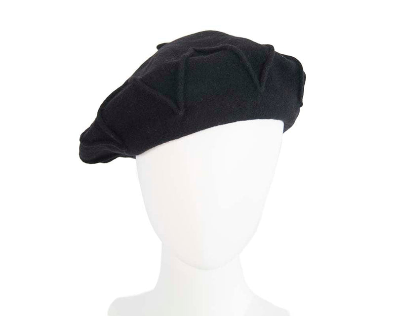 Cupids Millinery Women's Hat Black Designers black winter french beret by Max Alexander