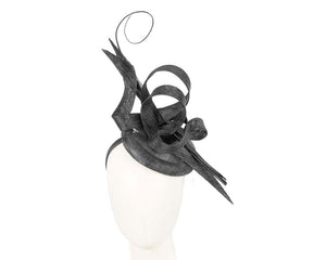 Cupids Millinery Women's Hat Black Edgy tall black fascinator by Max Alexander