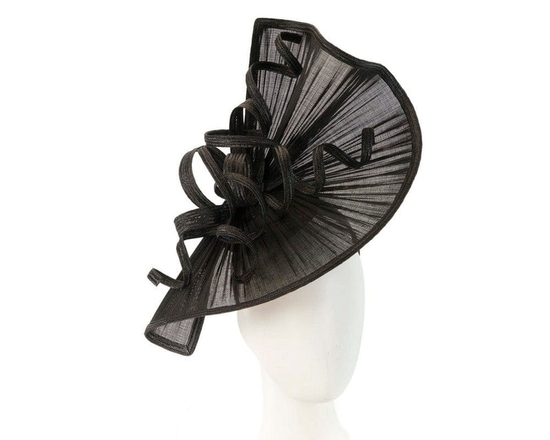 Cupids Millinery Women's Hat Black Large black jinsin racing fascinator by Fillies Collection