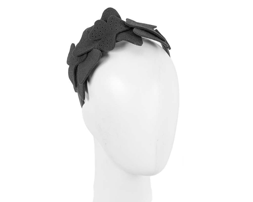 Cupids Millinery Women's Hat Black Petite black felt fascinator by Max Alexander