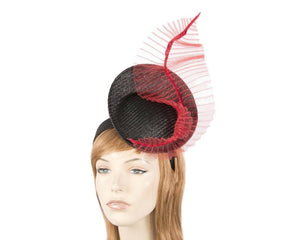 Cupids Millinery Women's Hat Black/Red Black & Red Australian Made bespoke fascinator