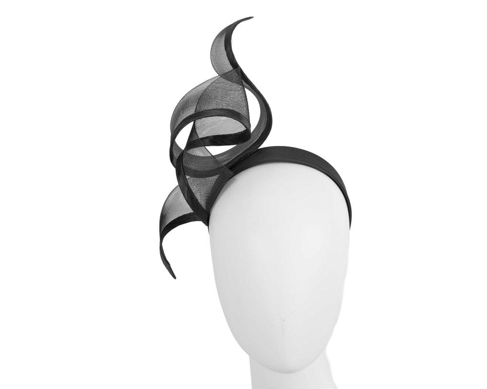 Cupids Millinery Women's Hat Black Sculptured black racing fascinator by Fillies Collection