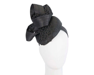 Cupids Millinery Women's Hat Black Stunning black pillbox fascinator with lace by Fillies Collection