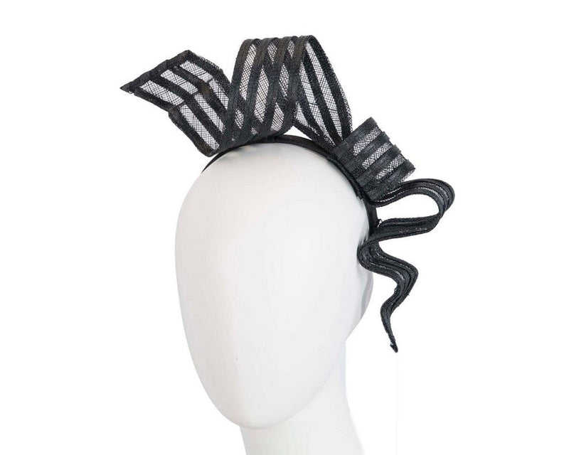 Cupids Millinery Women's Hat Black Stylish black racing fascinator by Max Alexander