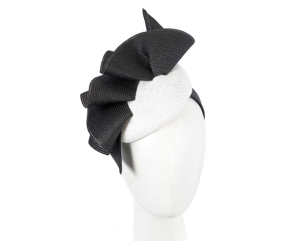 Cupids Millinery Women's Hat Black White & black pillbox fascinator by Fillies Collection