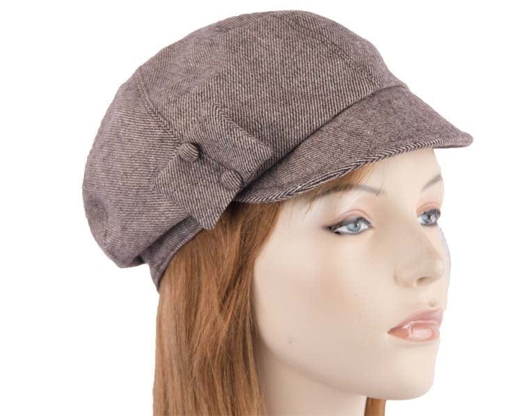 Cupids Millinery Women's Hat Brown Brown winter ladies fashion newsboy beret hat Max Alexander J254BR