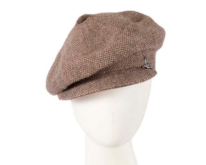 Cupids Millinery Women's Hat Brown Classic wool woven coffee cap by Max Alexander