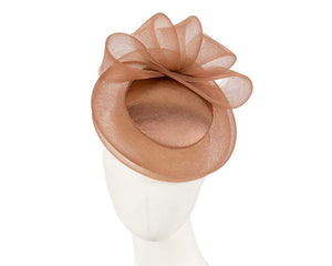 Cupids Millinery Women's Hat Brown Mocca Custom Made Cocktail Hat