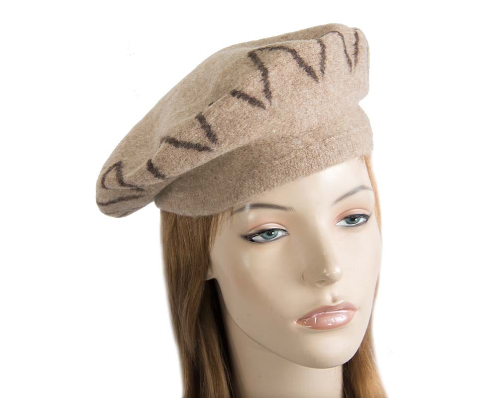 Cupids Millinery Women's Hat Brown/Nude Mocca winter beret by Max Alexander