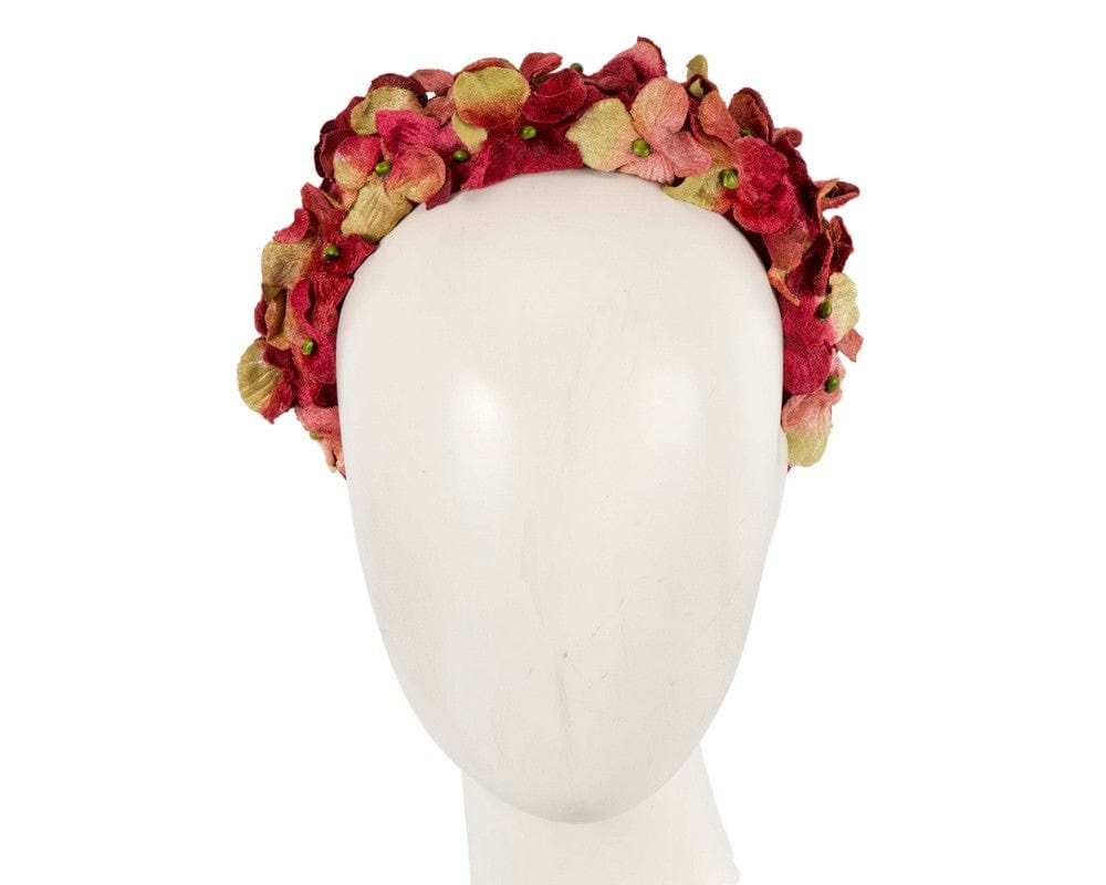 Cupids Millinery Women's Hat Burgundy Burgundy flower headband halo by Max Alexander