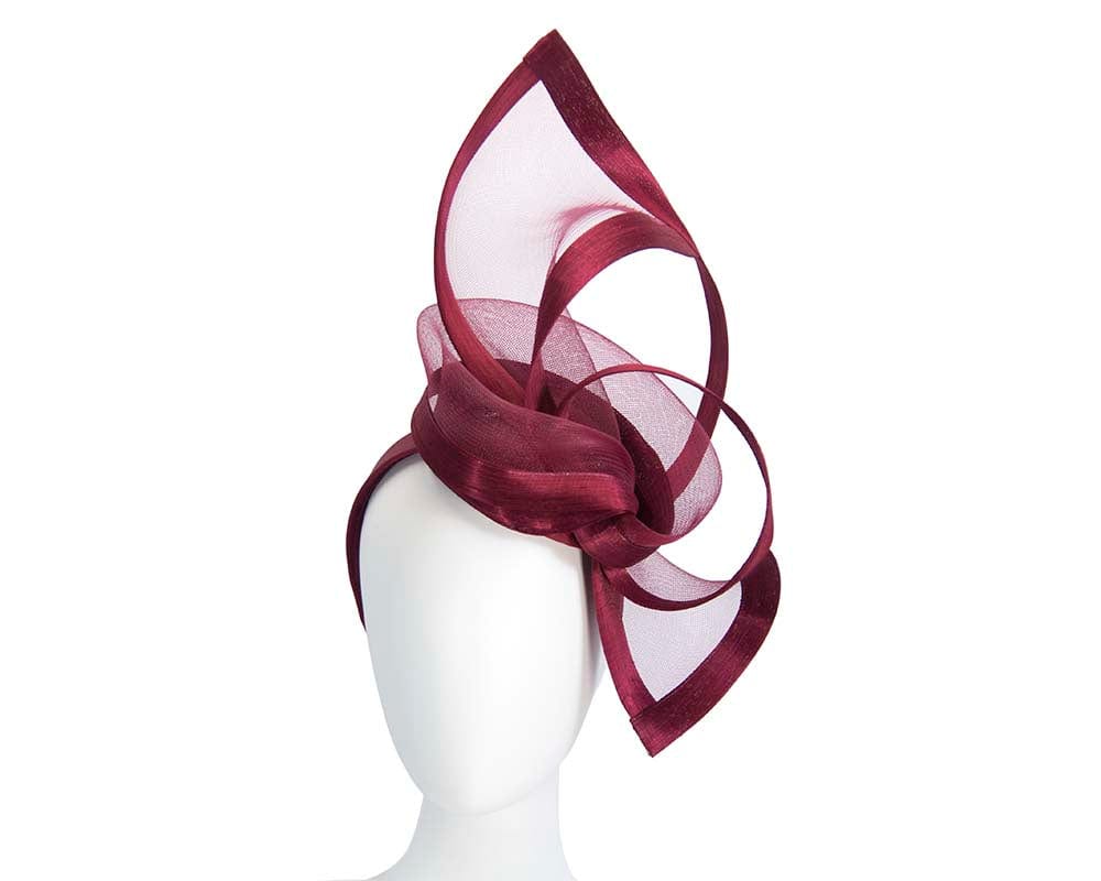 Cupids Millinery Women's Hat Burgundy Burgundy wine edgy racing fascinator by Fillies Collection