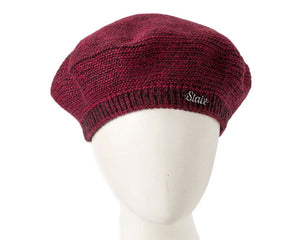 Cupids Millinery Women's Hat Burgundy Classic crocheted burgundy beret by Max Alexander