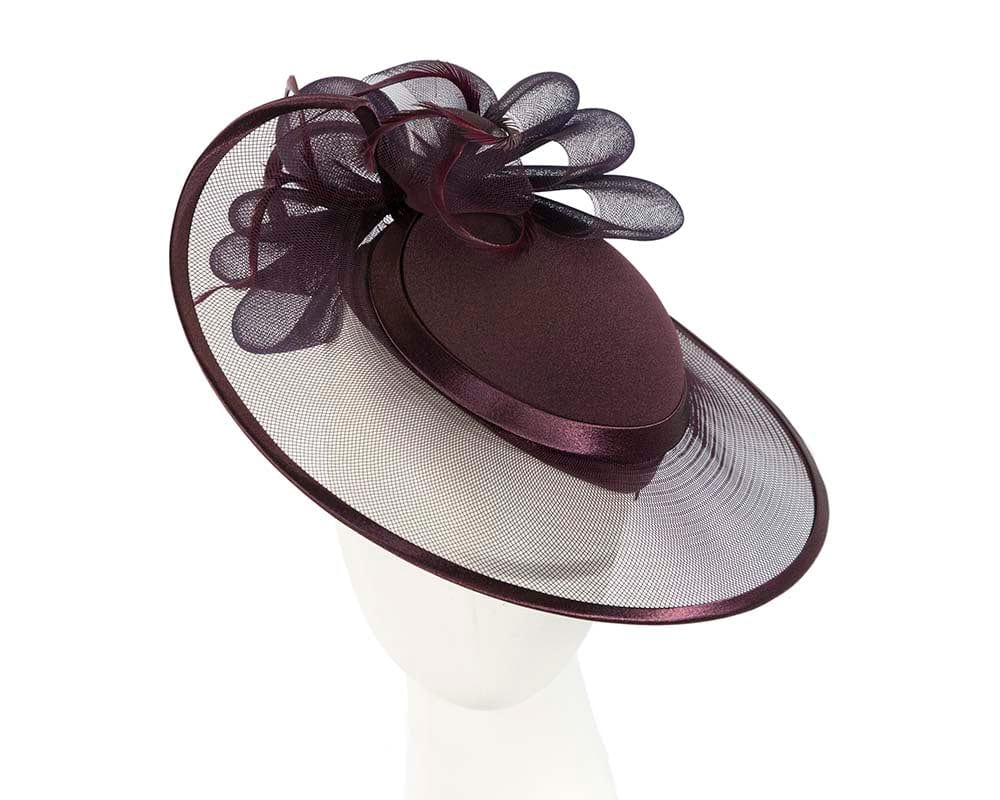 Cupids Millinery Women's Hat Burgundy Port  Mother of the Bride Wedding Hat made to order in Australia
