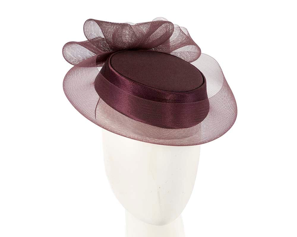 Cupids Millinery Women's Hat Burgundy Port Pillbox Mother of the Bride custom made hat