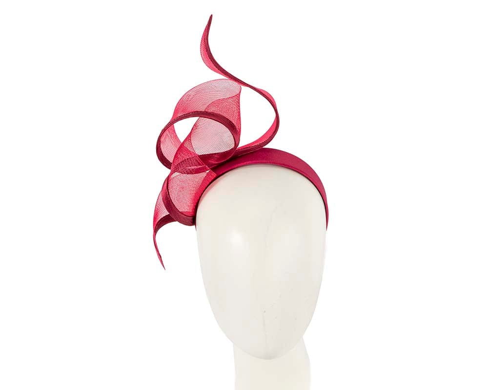 Cupids Millinery Women's Hat Burgundy Sculptured burgundy racing fascinator by Fillies Collection