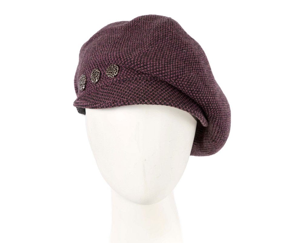 Cupids Millinery Women's Hat Burgundy Warm burgundy wool winter fashion beret by Max Alexander