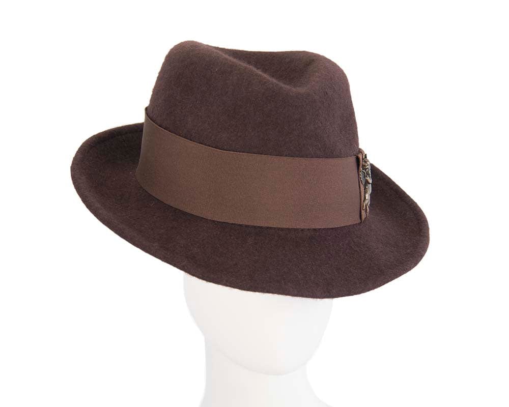 Cupids Millinery Women's Hat Chocolate mohair rabbit fur unisex fedora hat