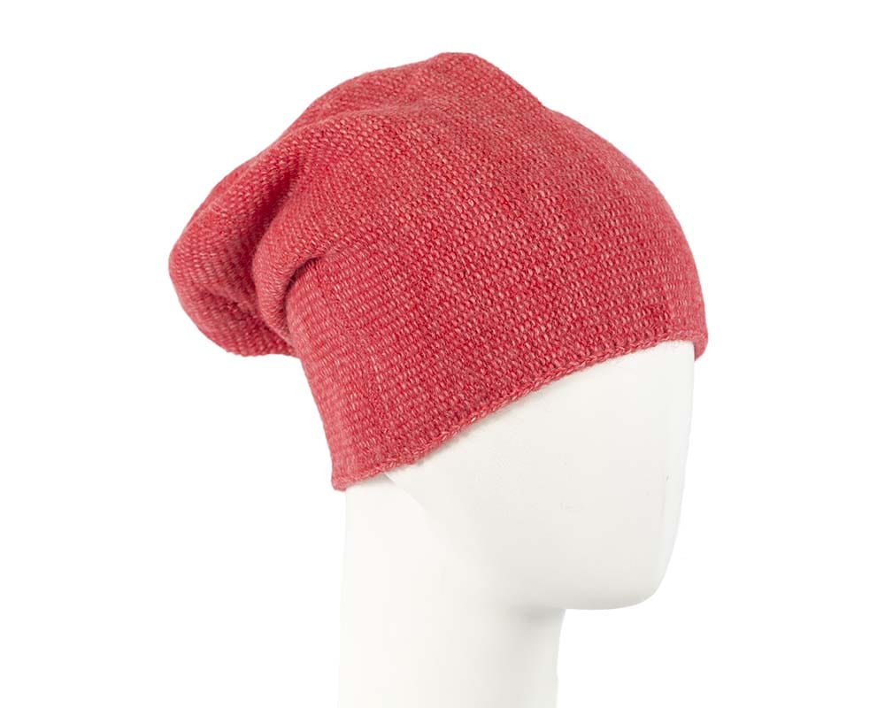 Cupids Millinery Women's Hat Coral European made woven coral beanie