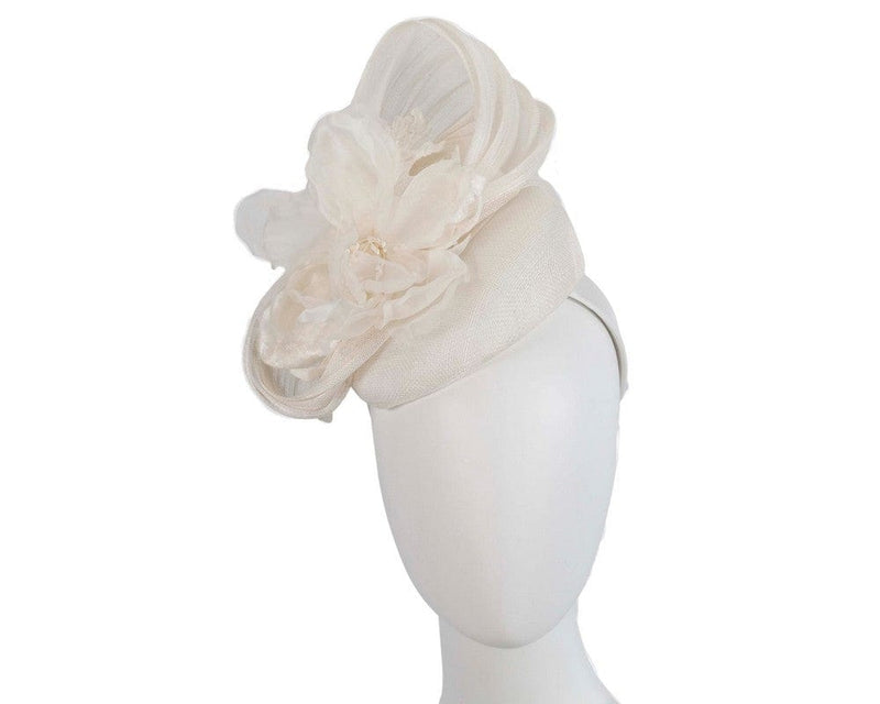 Cupids Millinery Women's Hat Cream Astonishing cream pillbox racing fascinator by Fillies Collection