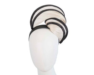 Cupids Millinery Women's Hat Cream/Black Cream & black headband racing fascinator by Fillies Collection