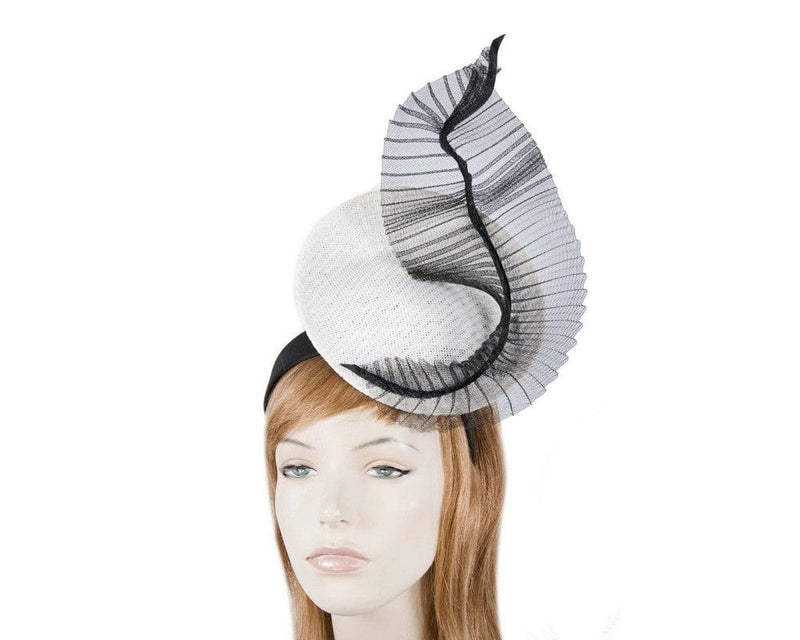 Cupids Millinery Women's Hat Cream/Black White & Black Australian Made bespoke fascinator