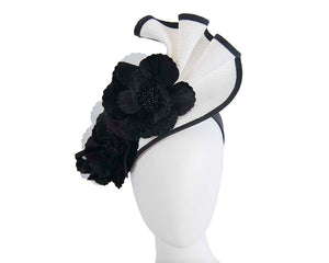 Cupids Millinery Women's Hat Cream/Black White & Black Melbourne Cup races fascinator by Fillies Collection