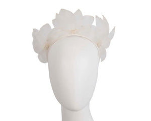 Cupids Millinery Women's Hat Cream Cream crinoline crown fascinator by Max Alexander