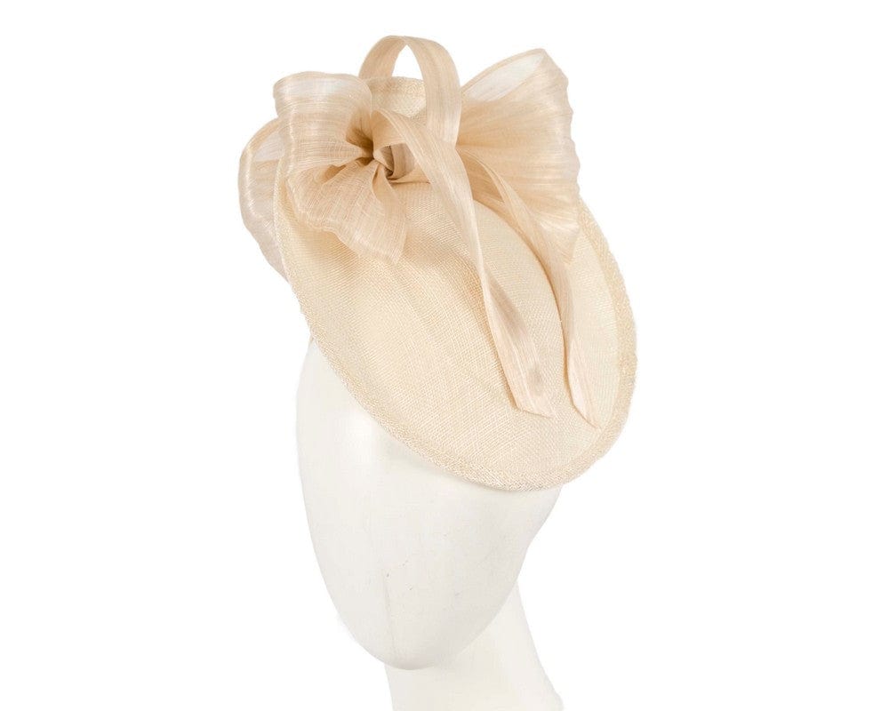 Cupids Millinery Women's Hat Cream Cream fascinator with bow by Fillies Collection