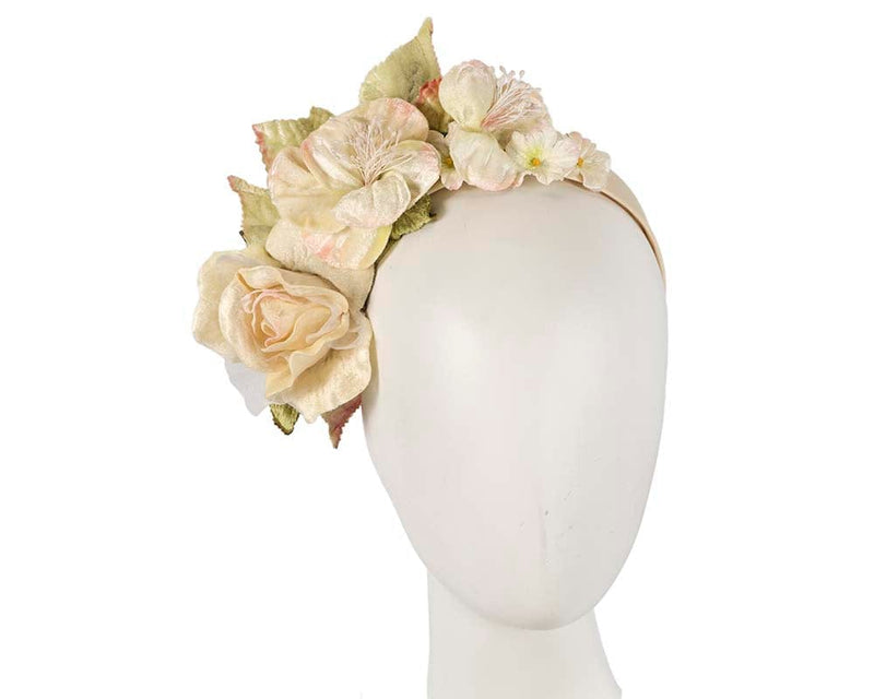 Cupids Millinery Women's Hat Cream Cream flower headband fascinator by Max Alexander