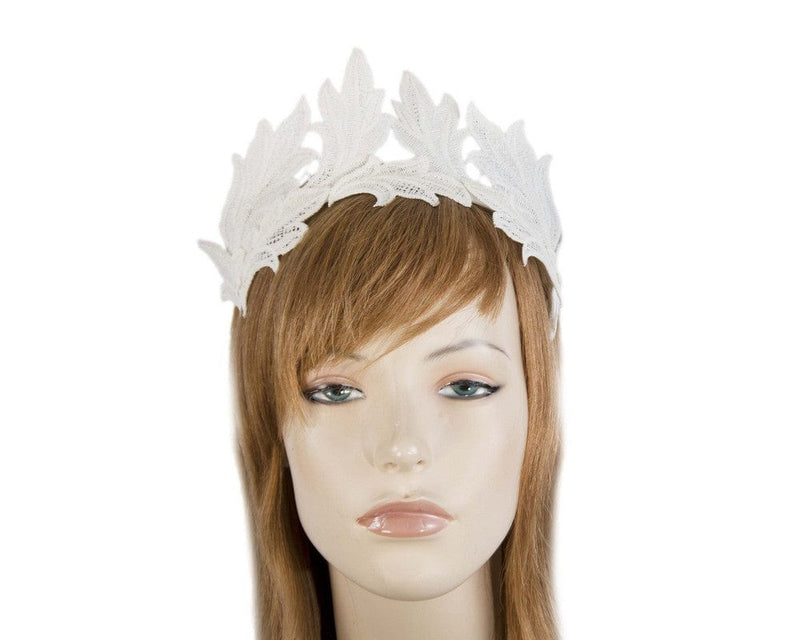 Cupids Millinery Women's Hat Cream Cream lace crown fascinator headband by Max Alexander