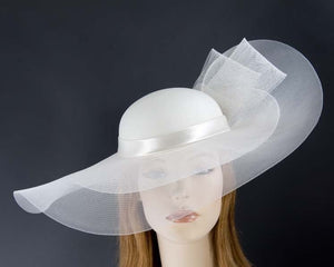Cupids Millinery Women's Hat Cream Cream large brim custom made ladies hat