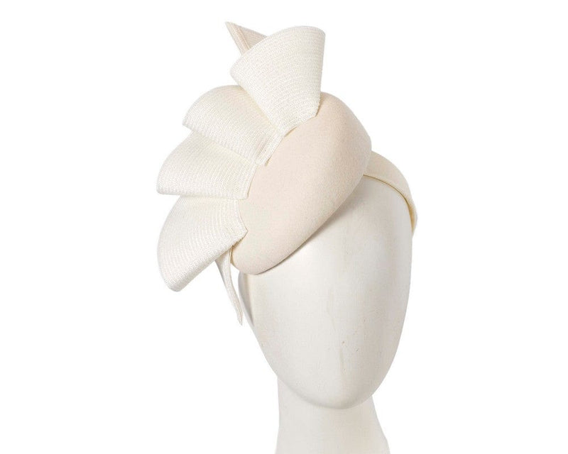 Cupids Millinery Women's Hat Cream Cream pillbox fascinator by Fillies Collection