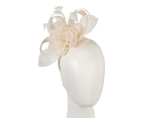 Cupids Millinery Women's Hat Cream Cream sinamay flower fascinator by Max Alexander