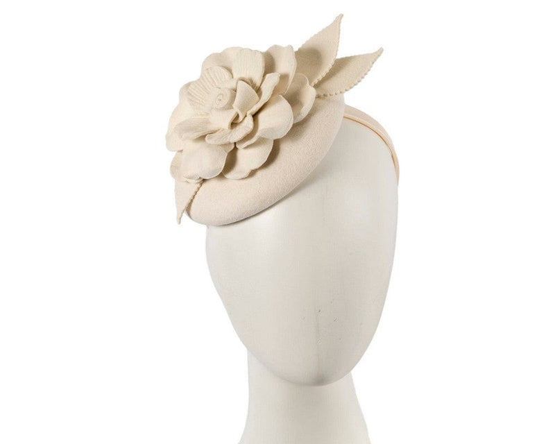 Cupids Millinery Women's Hat Cream Cream winter pillbox fascinator by Max Alexander