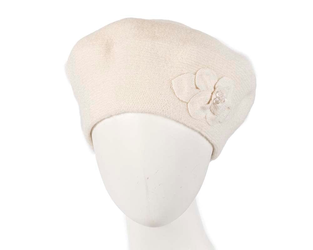 Cupids Millinery Women's Hat Cream European made woven cream beret