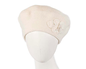 Cupids Millinery Women's Hat Cream European made woven cream beret